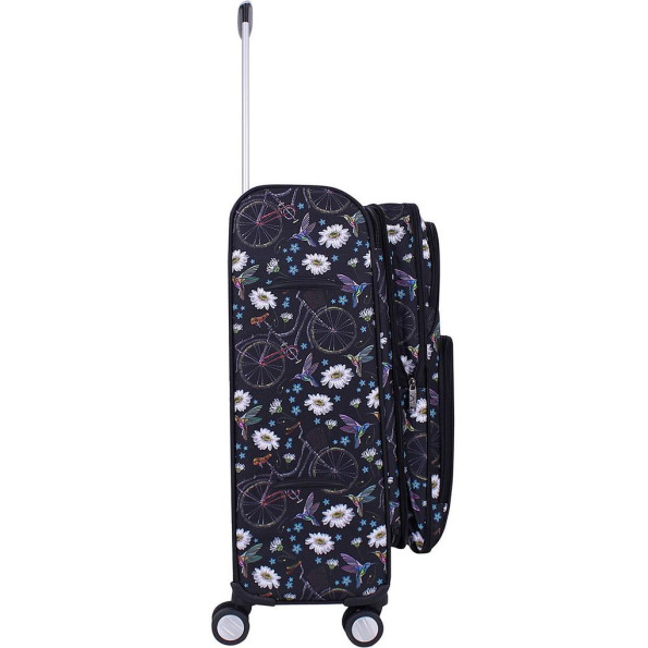 Валіза Валенсія середня дизайн 63 л. сублімація Квіти/Колібрі -
                                                        Фото 4