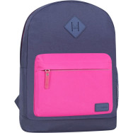 Рюкзак Молодежный 17 л. серый с розовым карманом