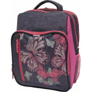 Рюкзак школьный Школьник 8 л. серый/розовый