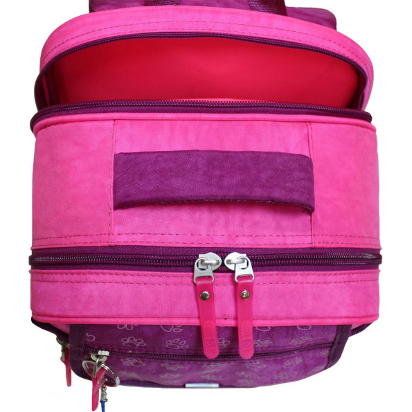 Рюкзак школьный Отличник 20 л. малина Котенок в корзинке -
                                                        Фото 4