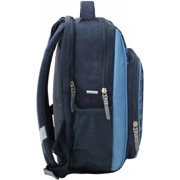 Рюкзак школьный Школьник 8 л. серый Голубая машинка -
                                                        Фото 5