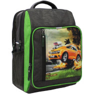 Рюкзак школьный Школьник 8 л. хаки Машинка