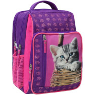 Рюкзак школьный Школьник 8 л. фиолетовый Котенок