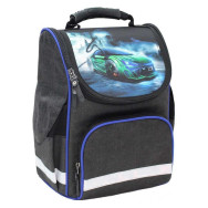 Рюкзак школьный каркасный Успех 12 л. черный Машина