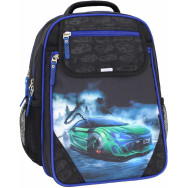 Рюкзак школьный Отличник 20 л. черный Машина