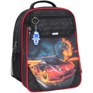 Рюкзак школьный Отличник 20 л. черный с карманами