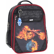 Рюкзак школьный Отличник 20 л. черный Призрачный гонщик