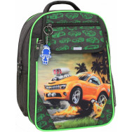 Рюкзак школьный Отличник 20 л. хаки Машина