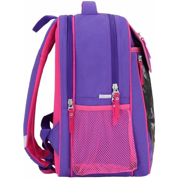 Рюкзак школьный Отличник 20 л. фиолетовый Котята в корзинке -
                                                        Фото 2