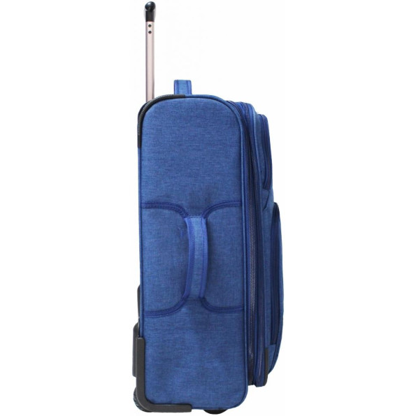 Валіза Леон середня 51 л. синя з кишенями -
                                                        Фото 2