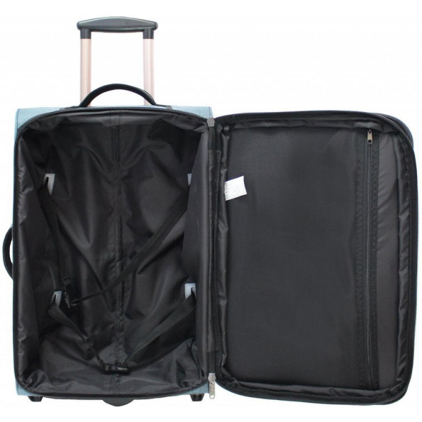 Валіза Леон середня 51 л. сіра -
                                                        Фото 5