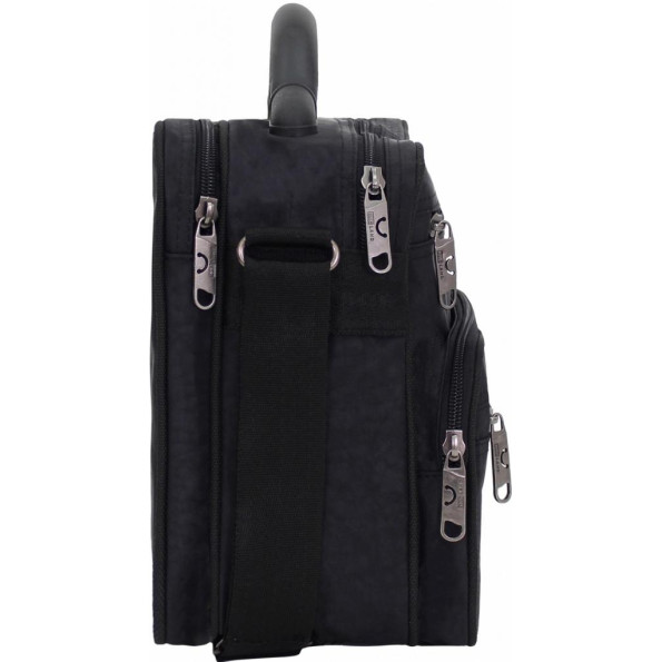 Чоловіча сумка Mr.Braun 8 л. чорна з кишенями -
                                                        Фото 2