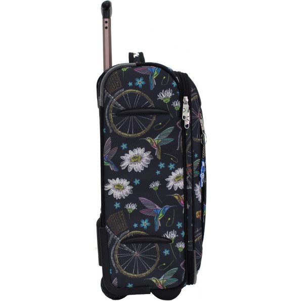 Валіза Vichenzo 32 л. сублімація Квіти/Колібрі -
                                                        Фото 2