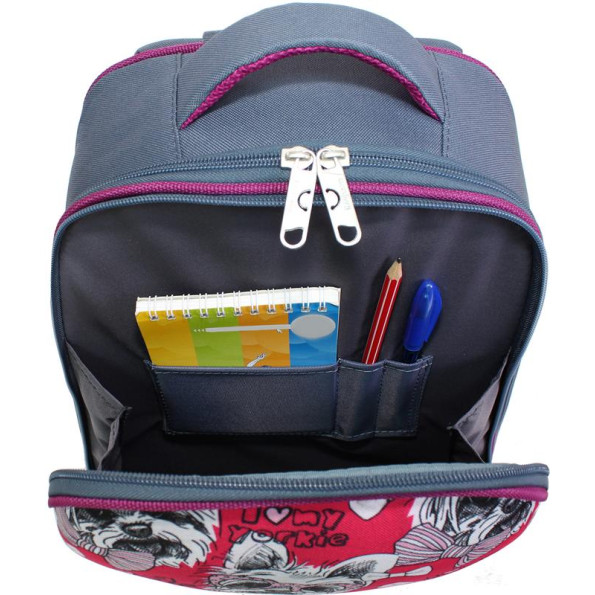 Рюкзак школьный серый с ортопедической спинкой на 17 л -
                                                        Фото 4