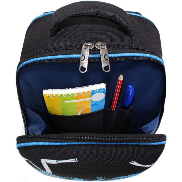 Рюкзак школьный черный с ортопедической спинкой на 17 л -
                                                        Фото 4