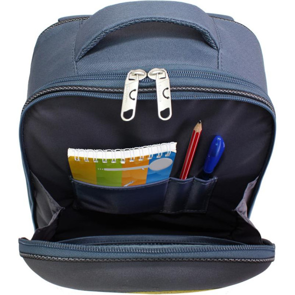 Рюкзак школьный на 17 л серый с ортопедической спинкой -
                                                        Фото 4