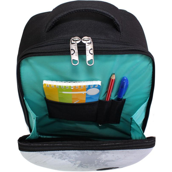 Рюкзак школьный на 17 л черныйс ортопедической спинкой -
                                                        Фото 4