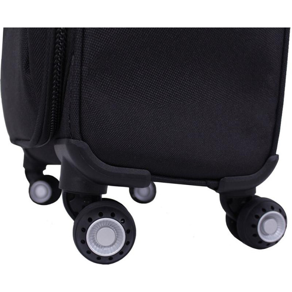 Валіза чорна 36 л унісекс ручна поклажа 4 колеса -
                                                        Фото 3