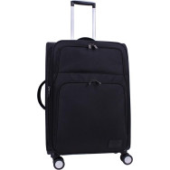 Валіза чорна 63 л унісекс середня 4 колеса