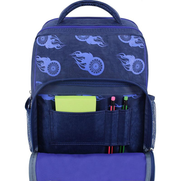 Рюкзак Школьник 8 л синий унисекс с ортопедической спинкой -
                                                        Фото 4