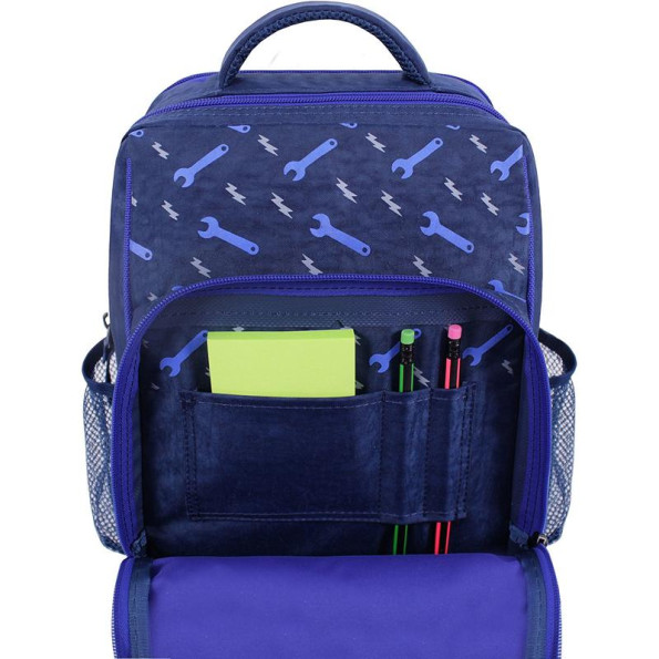 Рюкзак Школьник на 8 л синий унисекс с ортопедической спинкой -
                                                        Фото 4