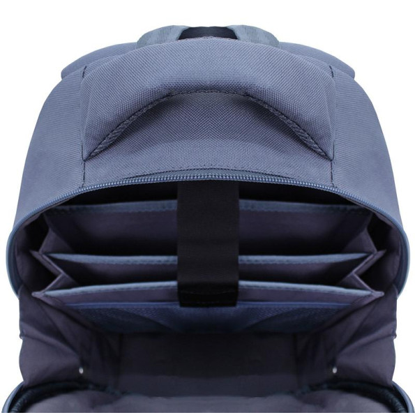 Рюкзак школьный серый на 14 л с ортопедической спинкой -
                                                        Фото 6