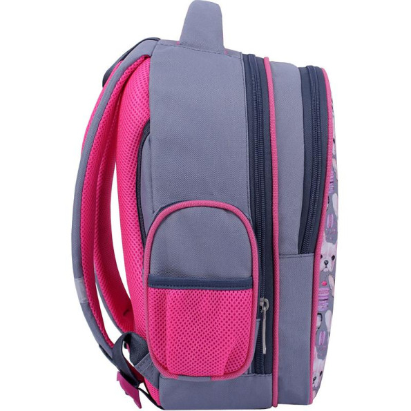 Рюкзак школьный серый с ортопедической спинкой на 14 л -
                                                        Фото 2