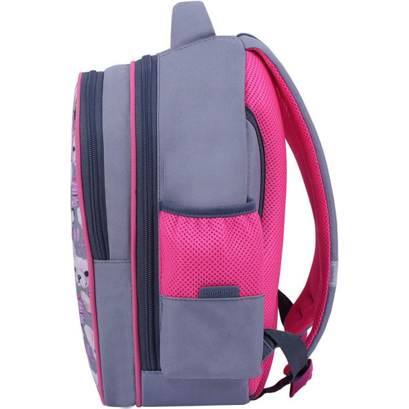 Рюкзак школьный серый с ортопедической спинкой на 14 л -
                                                        Фото 3