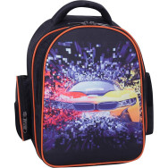 Рюкзак школьный черный на 14 л с ортопедической спинкой