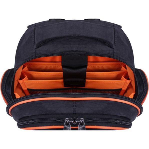 Рюкзак школьный черный на 14 л с ортопедической спинкой -
                                                        Фото 5