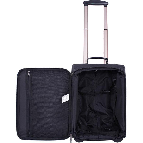 Валіза чорна 27 л унісекс ручна поклажа 2 колеса -
                                                        Фото 5