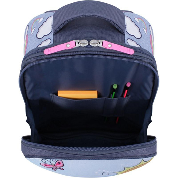 Рюкзак школьный серый 17 л с ортопедической спинкой -
                                                        Фото 4