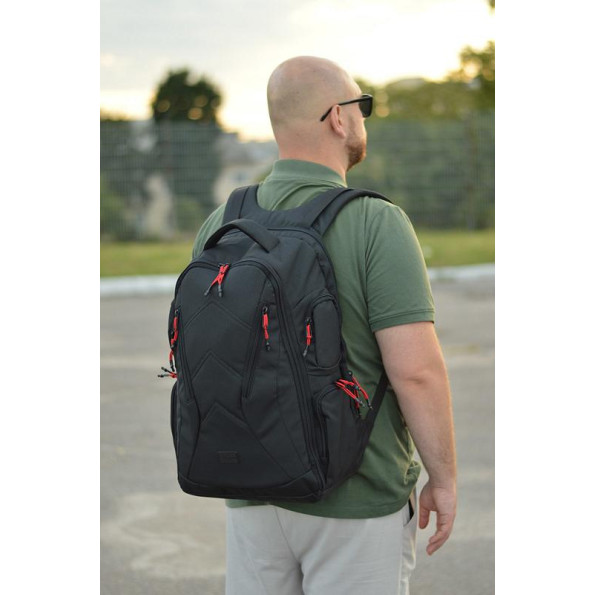 Рюкзак школьный черный на 36 л с ортопедической спинкой -
                                                        Фото 9