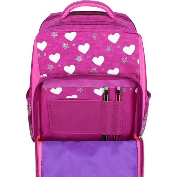 Рюкзак Школьник 8 л унисекс с ортопедической спинкой малиновый -
                                                        Фото 4