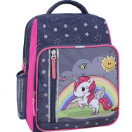 Рюкзак Школьник серый на 8 л унисекс с ортопедической спинкой