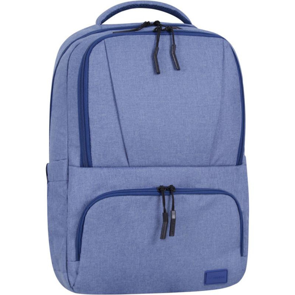 Рюкзак для ноутбука синий 22 л унисекс с ортопедической спинкой 14";15"