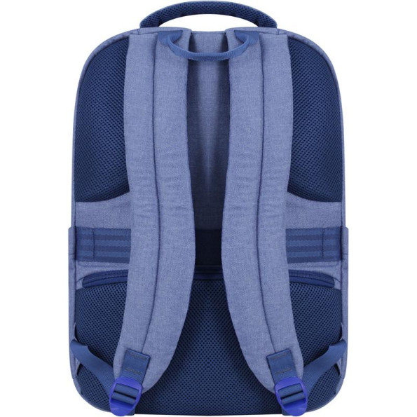 Рюкзак для ноутбука синий на 22 л унисекс с ортопедической спинкой 14