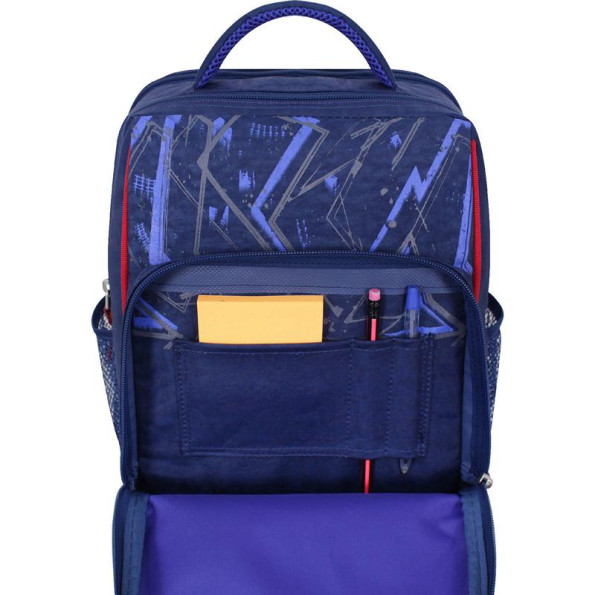 Рюкзак Школьник 8 л унисекс с ортопедической спинкой синийм -
                                                        Фото 4