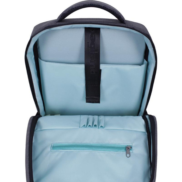 Рюкзак для ноутбука серый 17 л унисекс с ортопедической спинкой 14