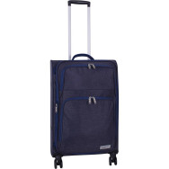 Валіза синя 63 л унісекс середня 4 колеса