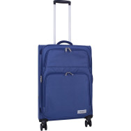 Валіза синя 63 л унісекс середня 4 колеса