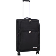 Валіза чорна 63 л середня 4 колеса