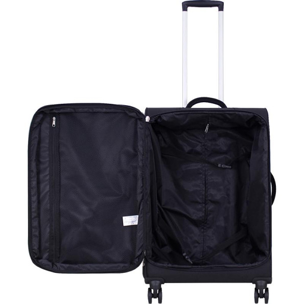 Валіза чорна 63 л середня 4 колеса -
                                                        Фото 6