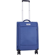 Валіза синя 36 л ручна поклажа 4 колеса