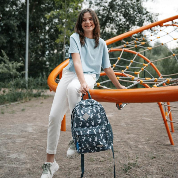 Рюкзак молодежный 17 л синий зайки 332951 -
                                                        Фото 6