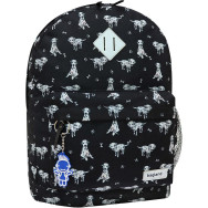 Рюкзак молодежный 17 л черный коты 333023