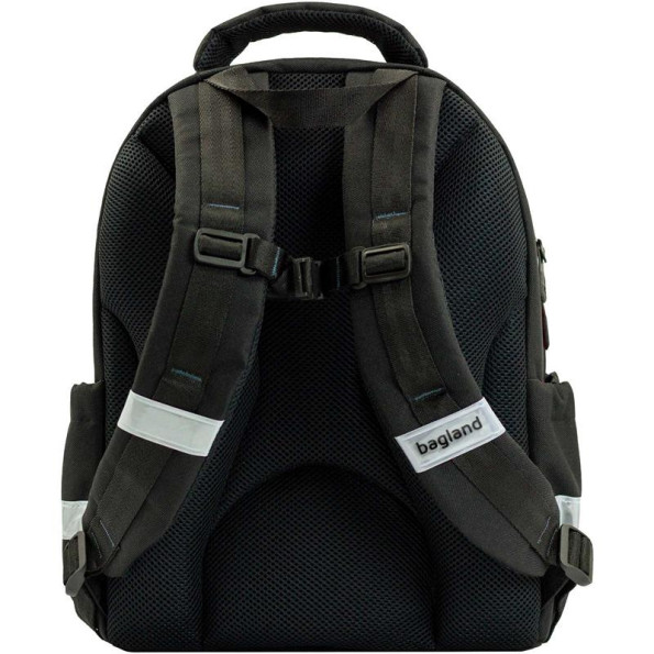 Рюкзак школьный черный 21 л с ортопедической спинкой унисекс -
                                                        Фото 3