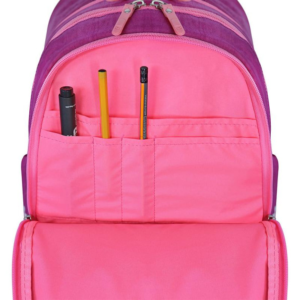 Рюкзак школьный малиновый 21 л с ортопедической спинкой -
                                                        Фото 4