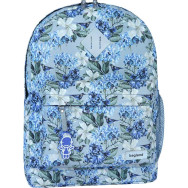 Рюкзак молодежный 17 л голубой цветы 333149