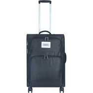 Валіза чорна 63 л унісекс середня 4 колеса